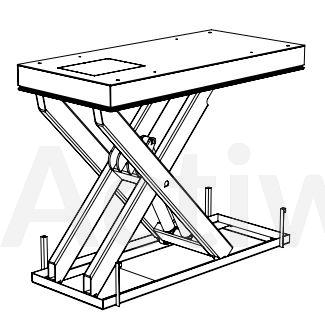 TE5000 Table élévatrice 5000kg - 2500x1200 mm - course 1600 mm