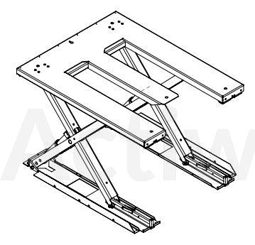 [CL53H001-AO] TE2000 Table élévatrice extra-plate en E 2000kg - 1400x1200 mm - course 800 mm